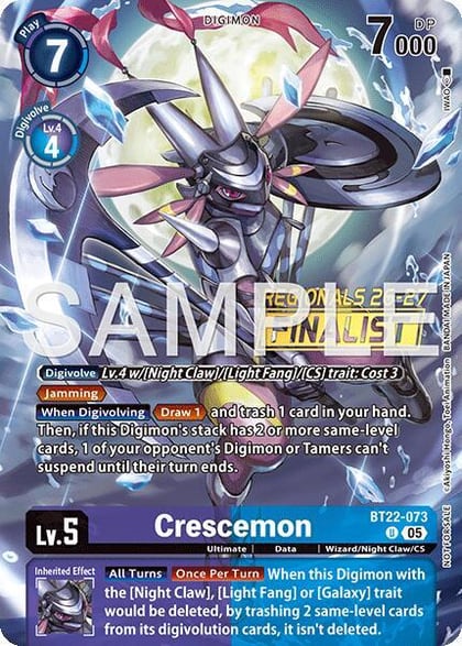 Crescemon (Regionals 26-27 Season 1 Finalist), Cyber Eden BT22-073 U