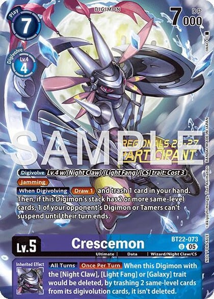 Crescemon (Regionals 26-27 Season 1 Participant), Cyber Eden BT22-073 U
