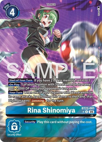 Rina Shinomiya (Alternate Art), Cyber Eden BT22-085 R