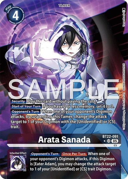 Arata Sanada (Alternate Art), Cyber Eden BT22-091 SR