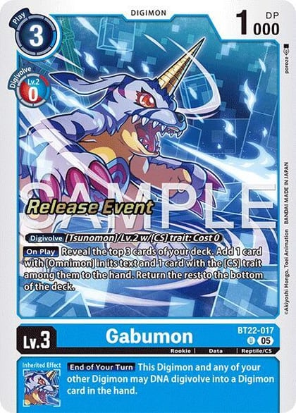 Gabumon, Cyber Eden Release Event Cards BT22-017 U