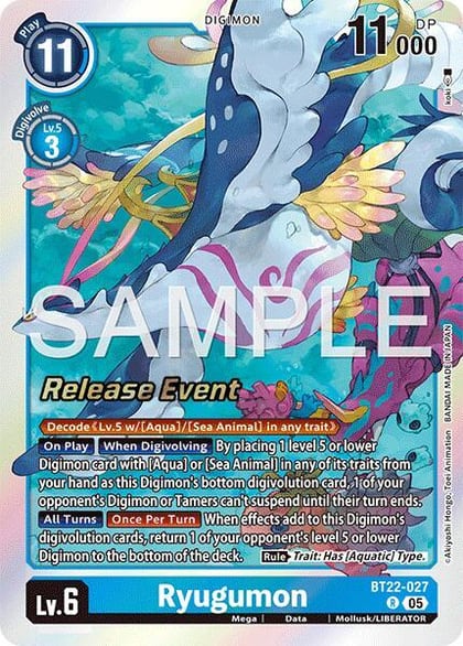 Ryugumon, Cyber Eden Release Event Cards BT22-027 R