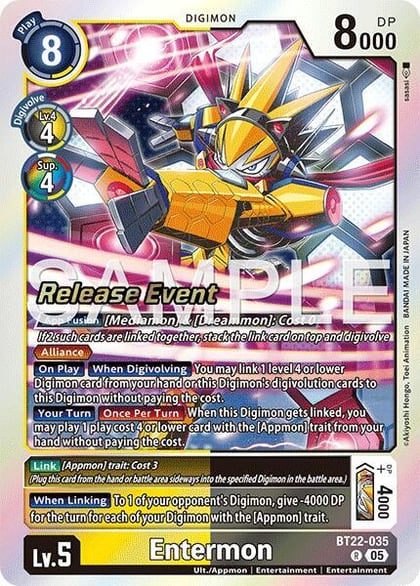 Entermon, Cyber Eden Release Event Cards BT22-035 R