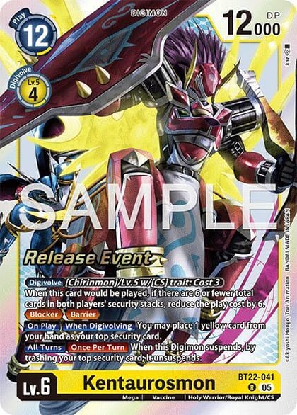 Kentaurosmon, Cyber Eden Release Event Cards BT22-041 R