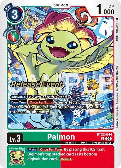 Palmon, Cyber Eden Release Event Cards BT22-044 U