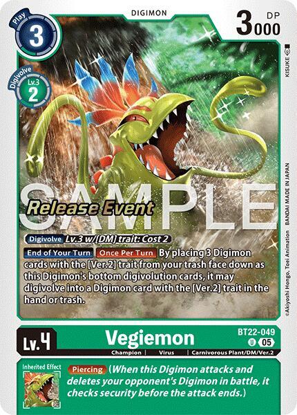 Vegiemon, Cyber Eden Release Event Cards BT22-049 U