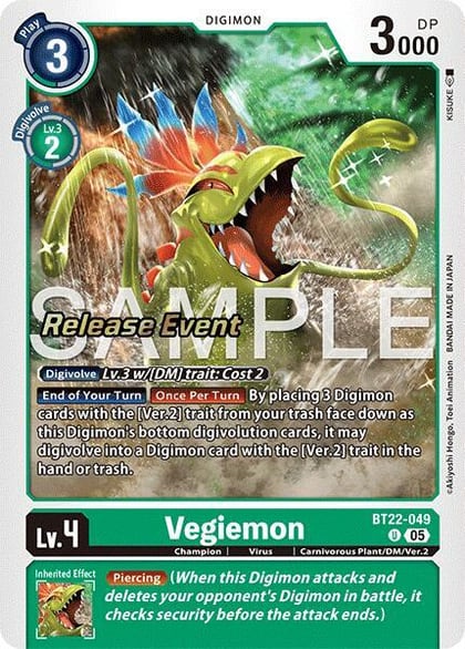 Vegiemon, Cyber Eden Release Event Cards BT22-049 U