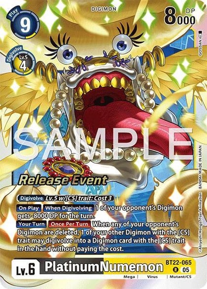 PlatinumNumemon, Cyber Eden Release Event Cards BT22-065 R