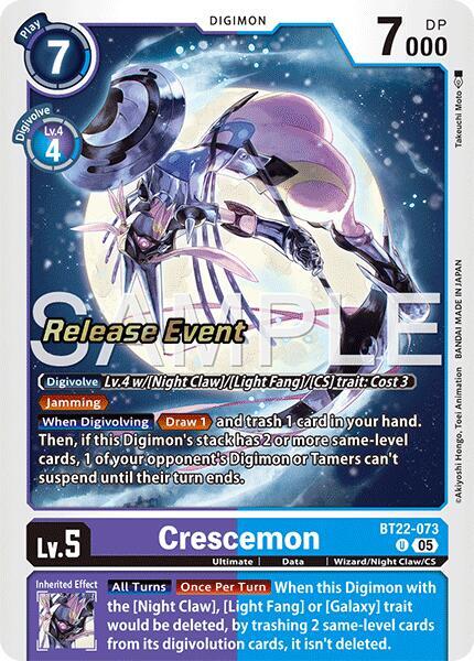 Crescemon, Cyber Eden Release Event Cards BT22-073 U