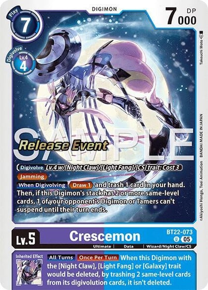 Crescemon, Cyber Eden Release Event Cards BT22-073 U