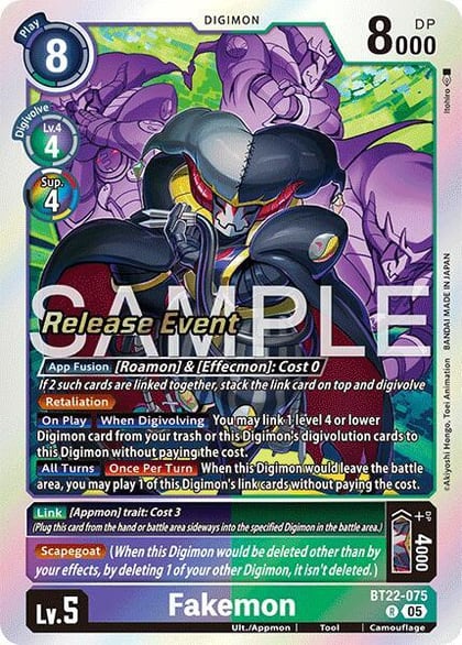 Fakemon, Cyber Eden Release Event Cards BT22-075 R