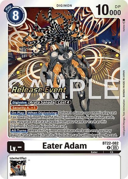 Eater Adam, Cyber Eden Release Event Cards BT22-082 R