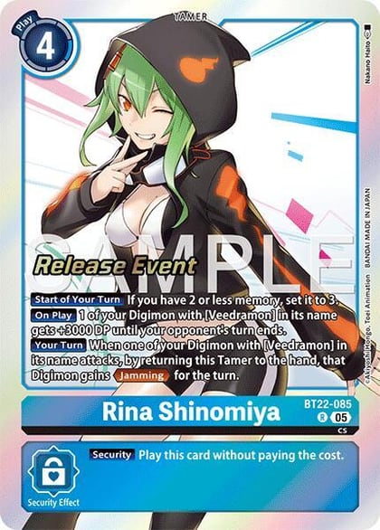 Rina Shinomiya, Cyber Eden Release Event Cards BT22-085 R