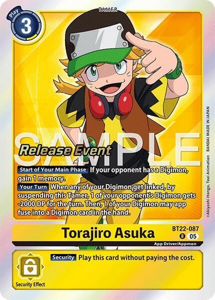 Torajiro Asuka, Cyber Eden Release Event Cards BT22-087 R