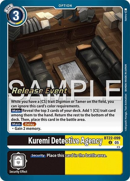 Kuremi Detective Agency, Cyber Eden Release Event Cards BT22-099 U