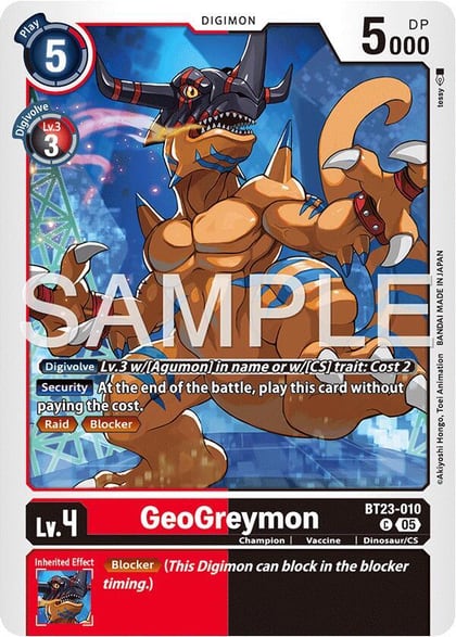GeoGreymon, Hackers' Slumber BT23-010 C