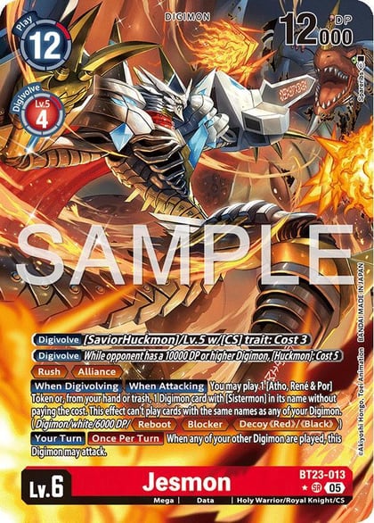 Jesmon (Alternate Art), Hackers' Slumber BT23-013 SR