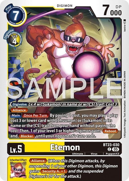 Etemon, Hackers' Slumber BT23-030 C