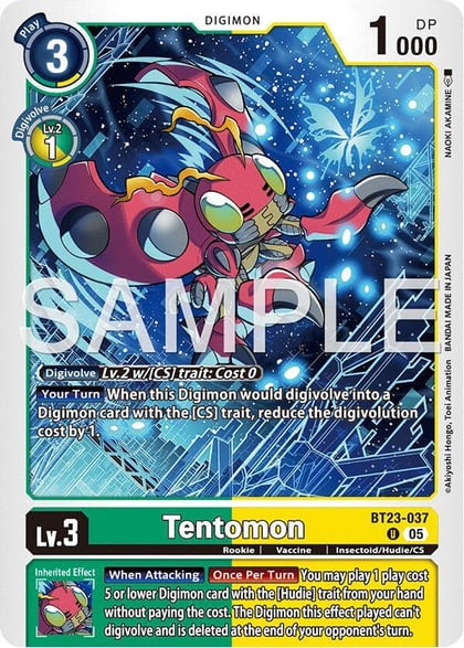 Tentomon, Hackers' Slumber BT23-037 U