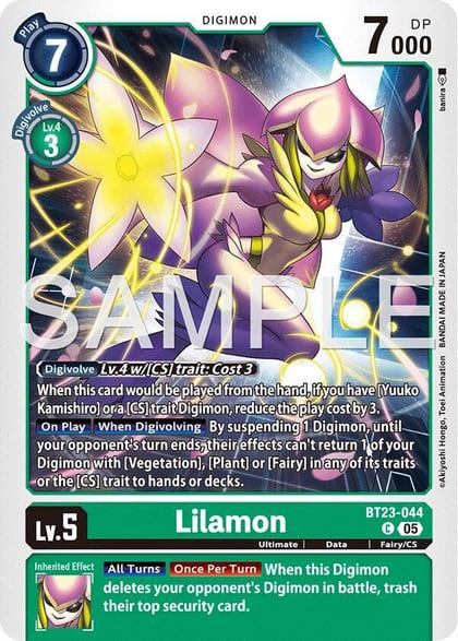 Lilamon, Hackers' Slumber BT23-044 C