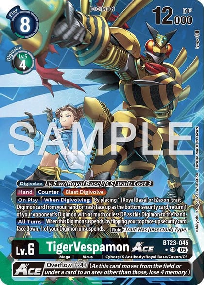 TigerVespamon ACE (Alternate Art), Hackers' Slumber BT23-045 SR