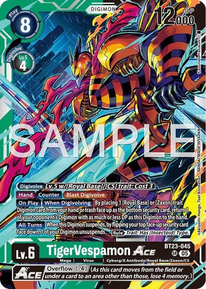 TigerVespamon ACE, Hackers' Slumber BT23-045 SR