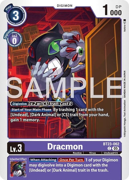 Dracmon, Hackers' Slumber BT23-062 C