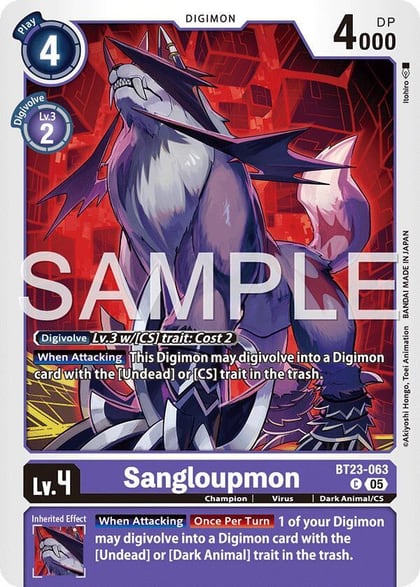 Sangloupmon, Hackers' Slumber BT23-063 C