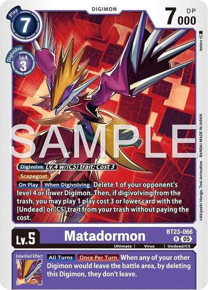Matadormon, Hackers' Slumber BT23-066 R