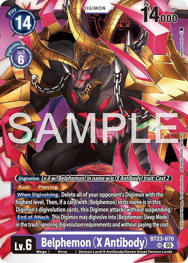 Belphemon (X Antibody), Hackers' Slumber BT23-070 SR
