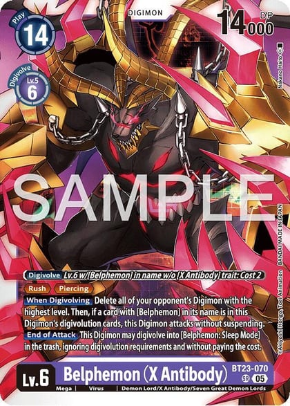 Belphemon (X Antibody), Hackers' Slumber BT23-070 SR