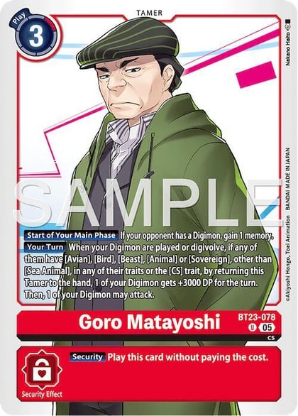 Goro Matayoshi, Hackers' Slumber BT23-078 U