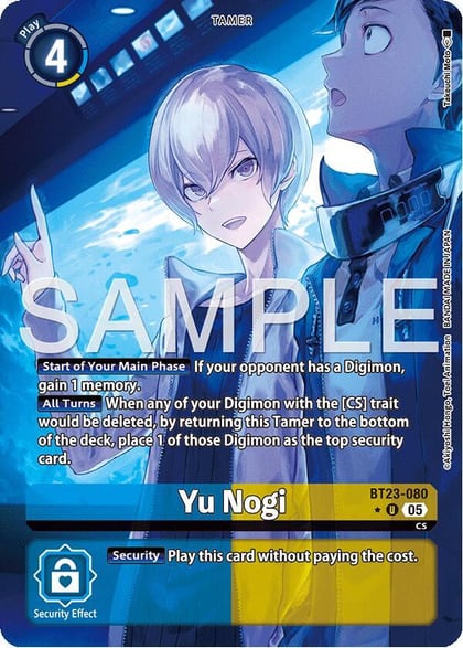 Yu Nogi (Alternate Art), Hackers' Slumber BT23-080 U