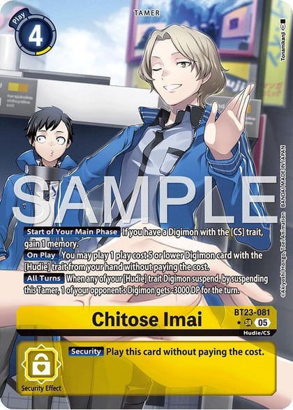 Chitose Imai (Alternate Art), Hackers' Slumber BT23-081 SR