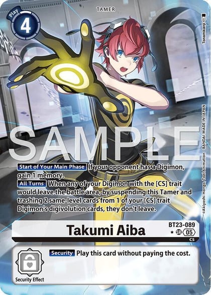 Takumi Aiba (Alternate Art), Hackers' Slumber BT23-089