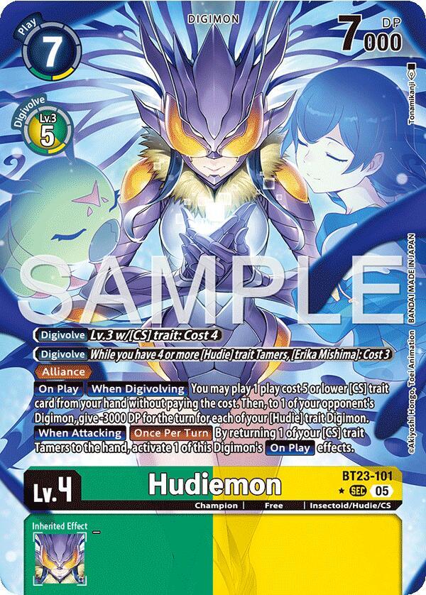 Hudiemon (Alternate Art), Hackers' Slumber BT23-101 SEC