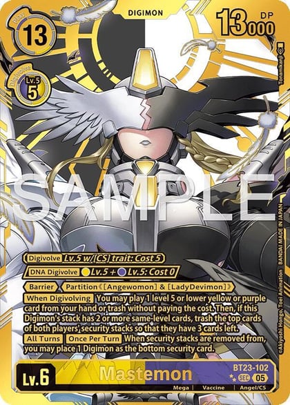 Mastemon (Rare Pull), Hackers' Slumber BT23-102 SEC