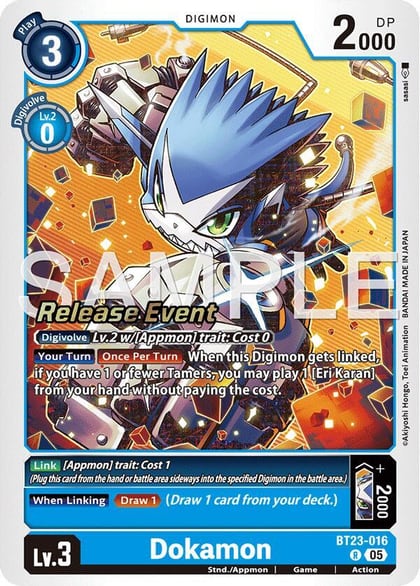 Dokamon, Hackers' Slumber Release Event Cards BT23-016 R