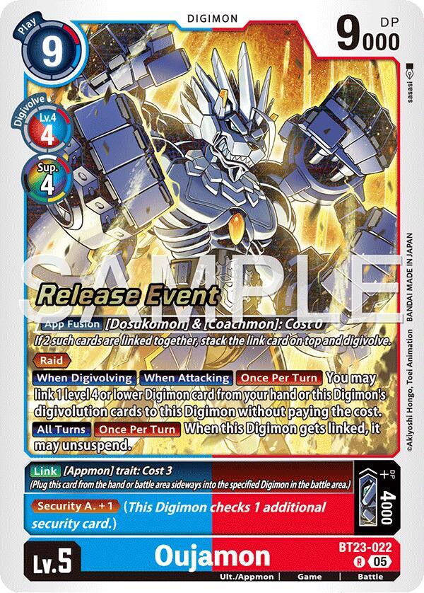 Oujamon, Hackers' Slumber Release Event Cards BT23-022 R