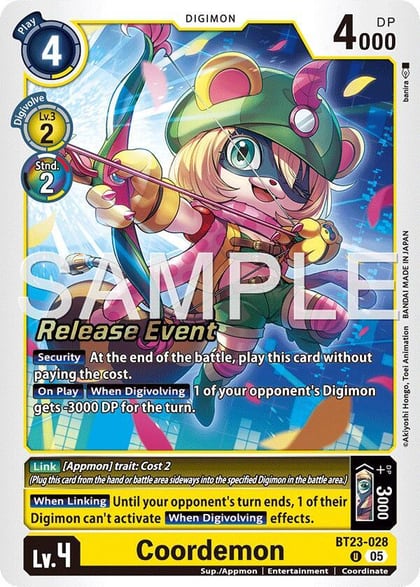 Coordemon, Hackers' Slumber Release Event Cards BT23-028 U