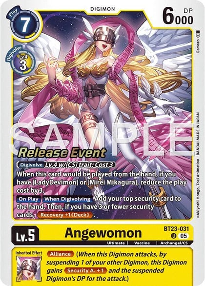 Angewomon, Hackers' Slumber Release Event Cards BT23-031 U