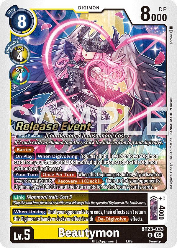 Beautymon, Hackers' Slumber Release Event Cards BT23-033 R