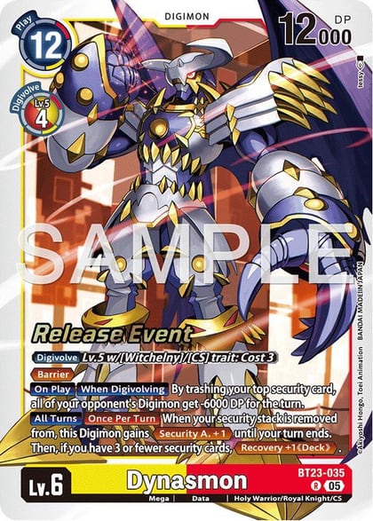 Dynasmon, Hackers' Slumber Release Event Cards BT23-035 R