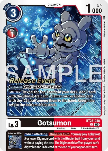 Gotsumon, Hackers' Slumber Release Event Cards BT23-048 U