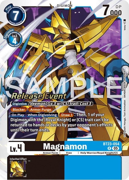 Magnamon, Hackers' Slumber Release Event Cards BT23-054 R