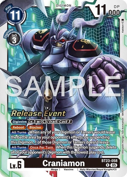 Craniamon, Hackers' Slumber Release Event Cards BT23-058 R