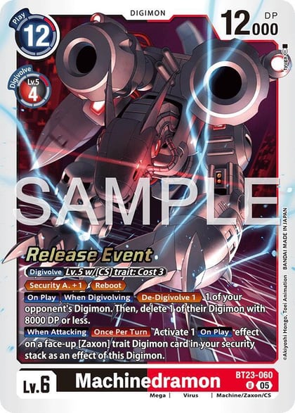 Machinedramon, Hackers' Slumber Release Event Cards BT23-060 U
