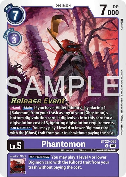 Phantomon, Hackers' Slumber Release Event Cards BT23-065 U