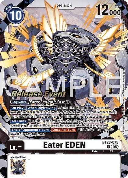 Eater EDEN, Hackers' Slumber Release Event Cards BT23-075 R