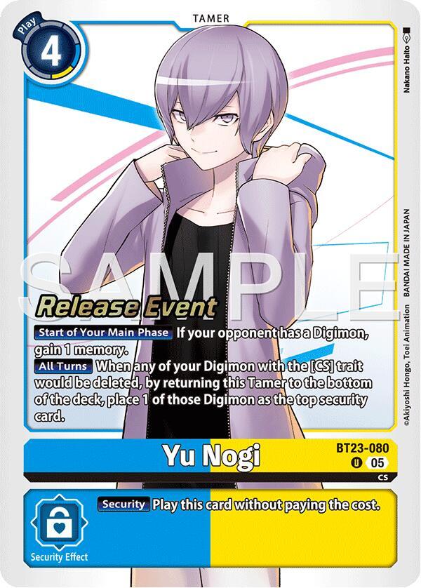 Yu Nogi, Hackers' Slumber Release Event Cards BT23-080 U